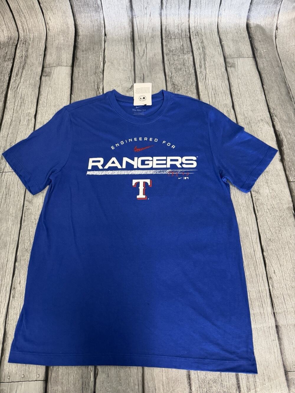 NWT Men’s Nike Texas Rangers Cotton Tee Sz Medium Blue SS Tshirt
